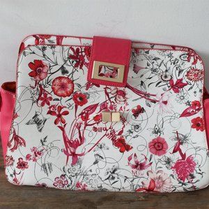 Pink House Floral Clutch